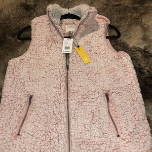 Pink Sherpa vest